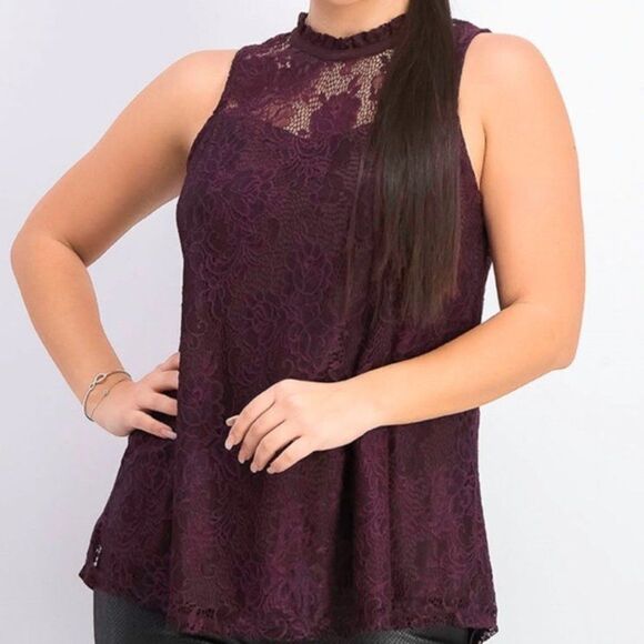 FORTUNE + IVY Bellah Lace Blouse - Picture 2 of 2